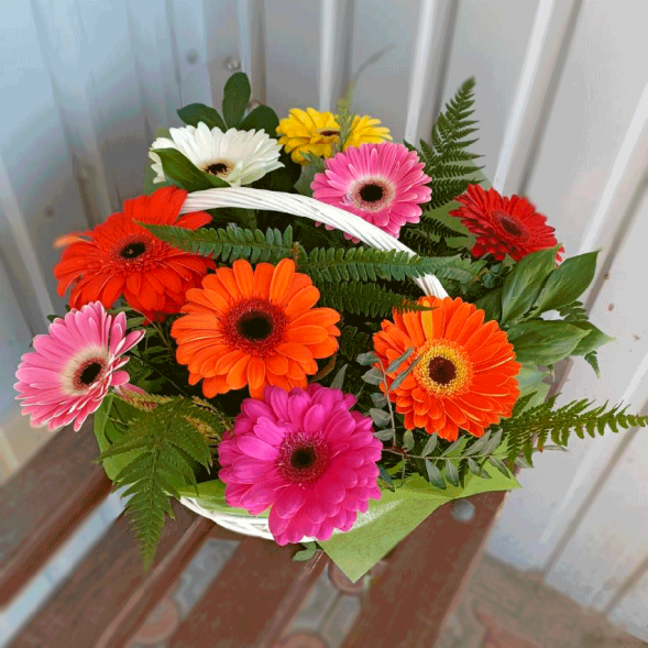 Корзина с герберами в Старом Крыму