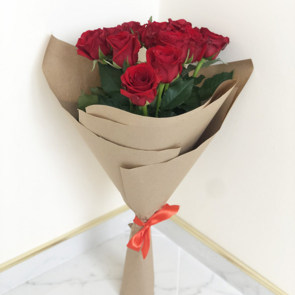 Букет 11 красных роз в Старом Крыму