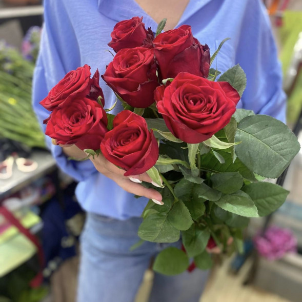 Букет 7 красных роз в Старом Крыму