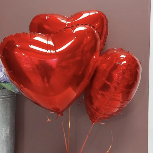 Фольгированый шар в форме сердца 1 шт. в Старом Крыму