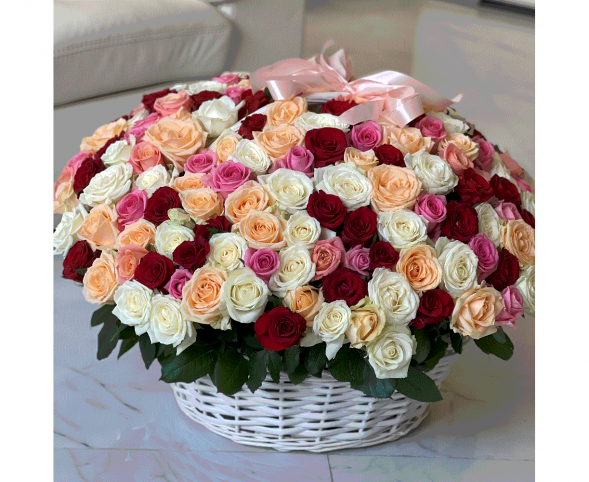 201 роза в корзине в Старом Крыму