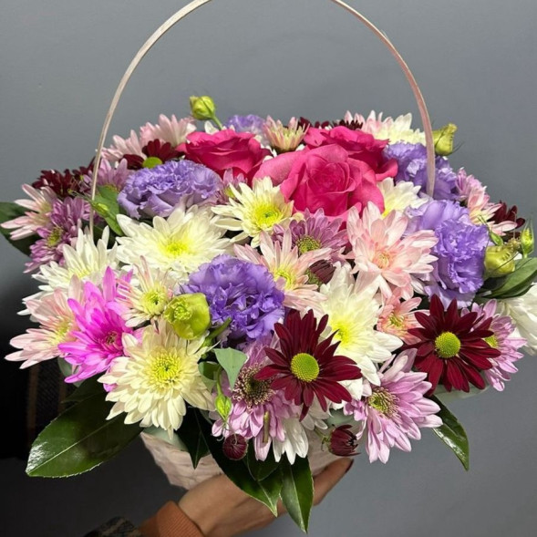 Композиция в корзине «Палитра нежности» в Старом Крыму